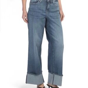 NYDJ Teresa Wide Leg Wide Cuff Jeans Size 6